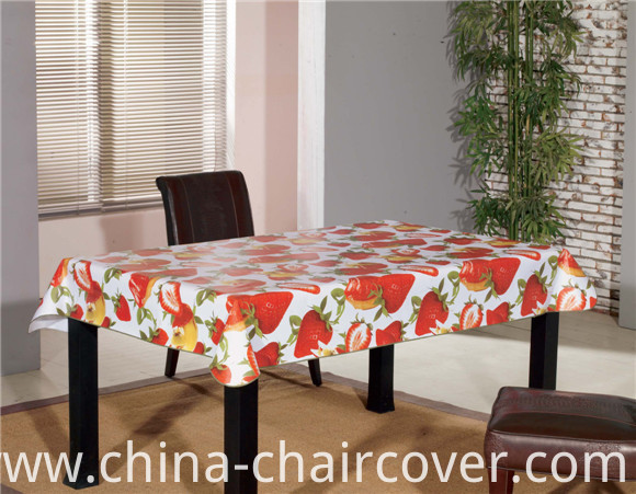 Colorful PVC Printed Tablecloth with Vegetable and Fruit Design
